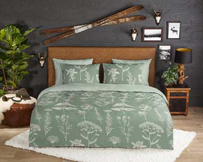 Dekbedovertrek Good Morning Flanel Herbs - Lits jumeaux XL 260x200/220 cm