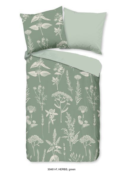 Dekbedovertrek Good Morning Flanel Herbs - Duitsland 155x220 + 1* 80x80 cm