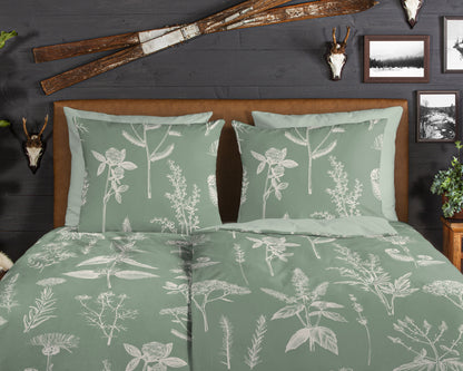 Dekbedovertrek Good Morning Flanel Herbs - Duitsland 155x220 + 1* 80x80 cm