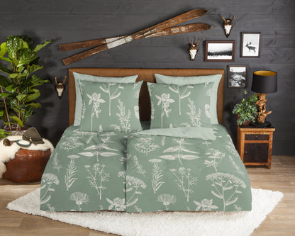 Dekbedovertrek Good Morning Flanel Herbs - Duitsland 200x200 + 2* 80x80 cm