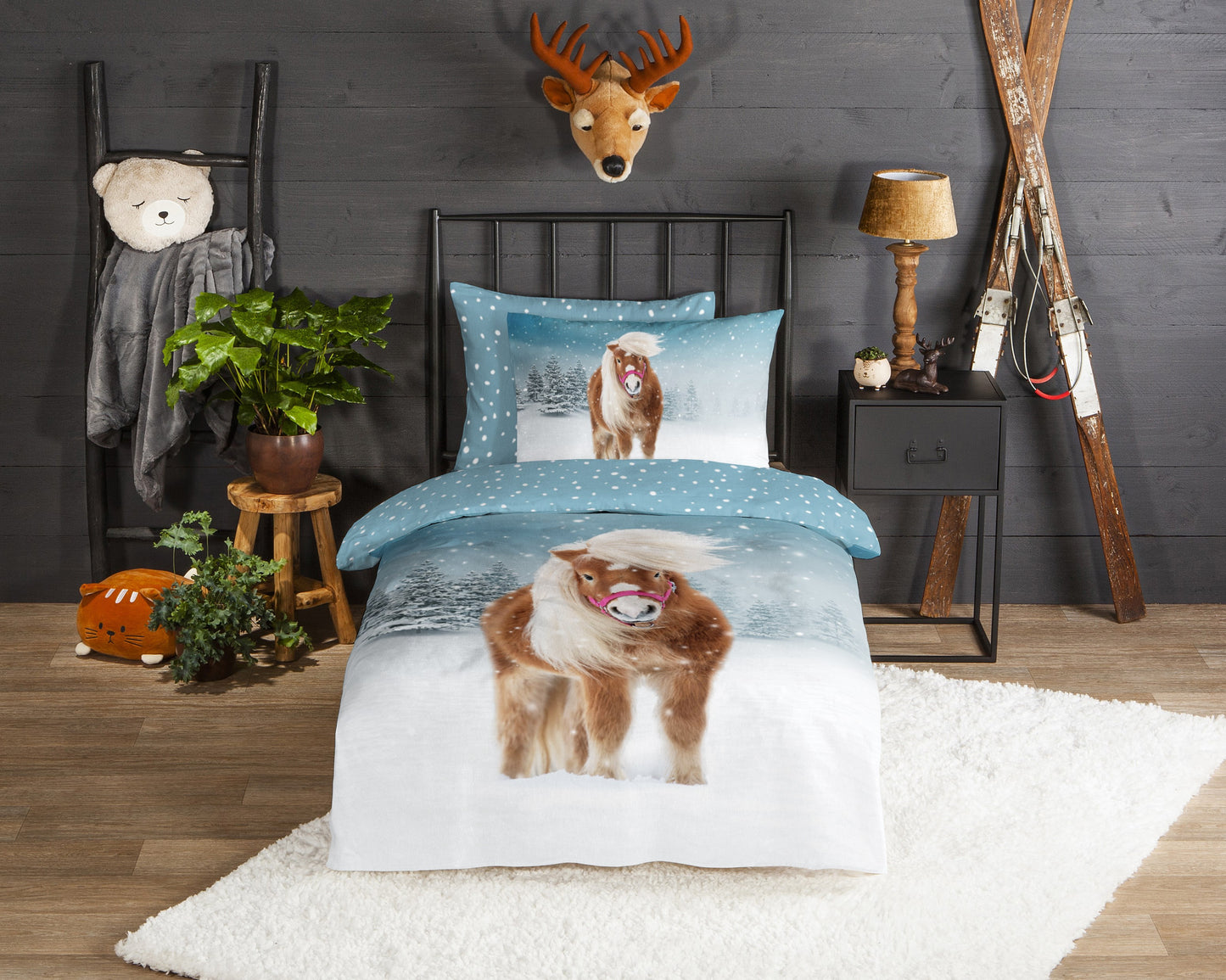 Kinderdekbedovertrek Good Morning Flanel Sweet - 1 persoons 140Ã—200/220 cm