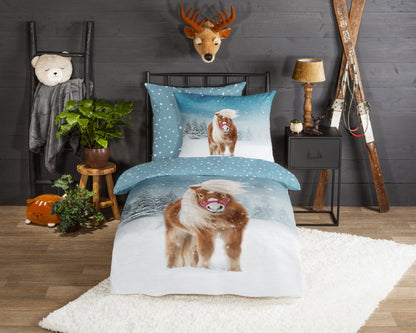 Kinderdekbedovertrek Good Morning Flanel Sweet - Duitsland 135x200 + 1* 80x80 cm