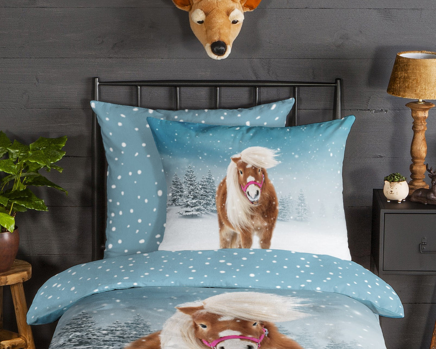 Kinderdekbedovertrek Good Morning Flanel Sweet - Duitsland 135x200 + 1* 80x80 cm