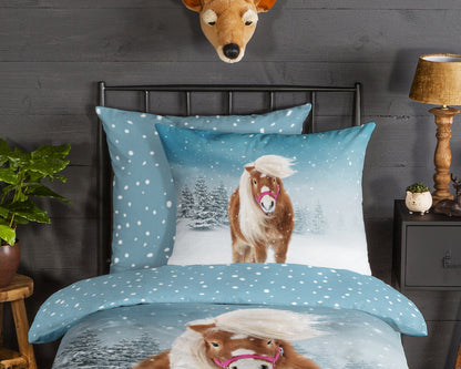 Kinderdekbedovertrek Good Morning Flanel Sweet - Duitsland 135x200 + 1* 80x80 cm