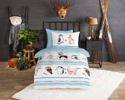 Kinderdekbedovertrek Good Morning Flanel Freezing - 1 persoons 140Ã—200/220 cm
