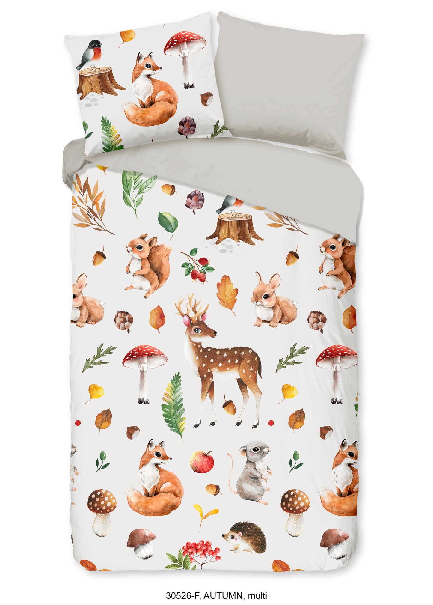Kinderdekbedovertrek Good Morning Flanel Autumn - 1 persoons 140Ã—200/220 cm