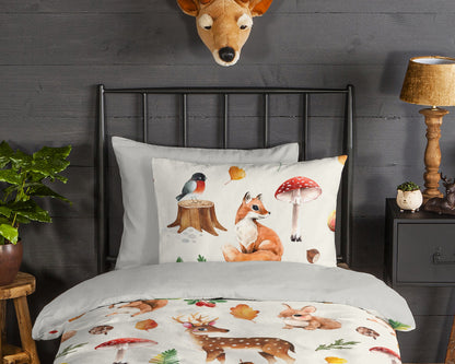 Kinderdekbedovertrek Good Morning Flanel Autumn - 1 persoons 140Ã—200/220 cm