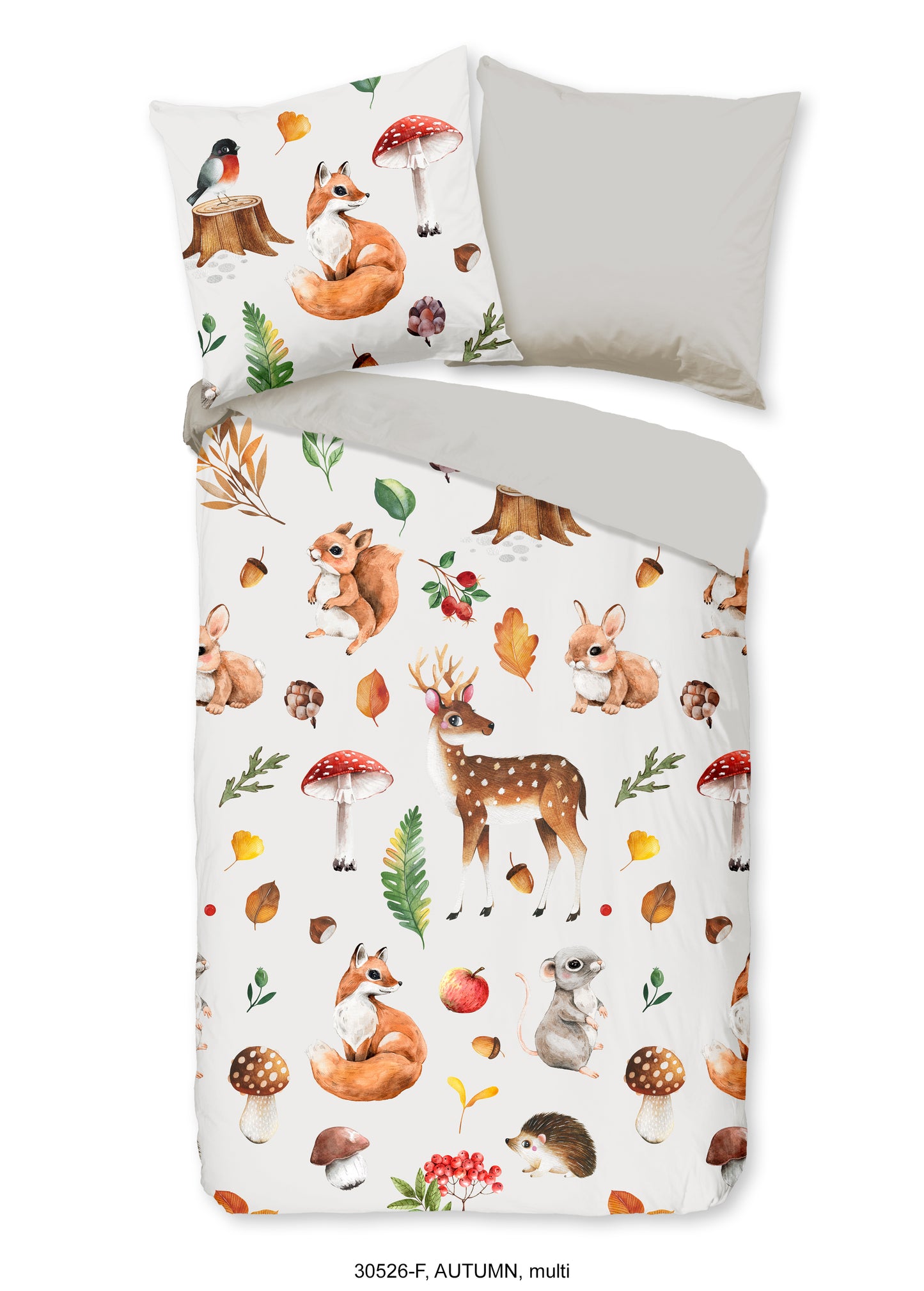 Kinderdekbedovertrek Good Morning Flanel Autumn - Duitsland 135x200 + 1* 80x80 cm
