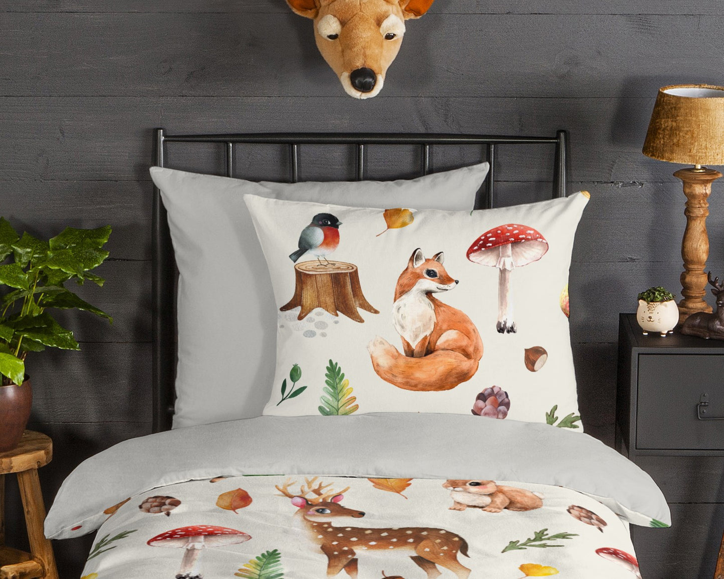 Kinderdekbedovertrek Good Morning Flanel Autumn - Duitsland 135x200 + 1* 80x80 cm
