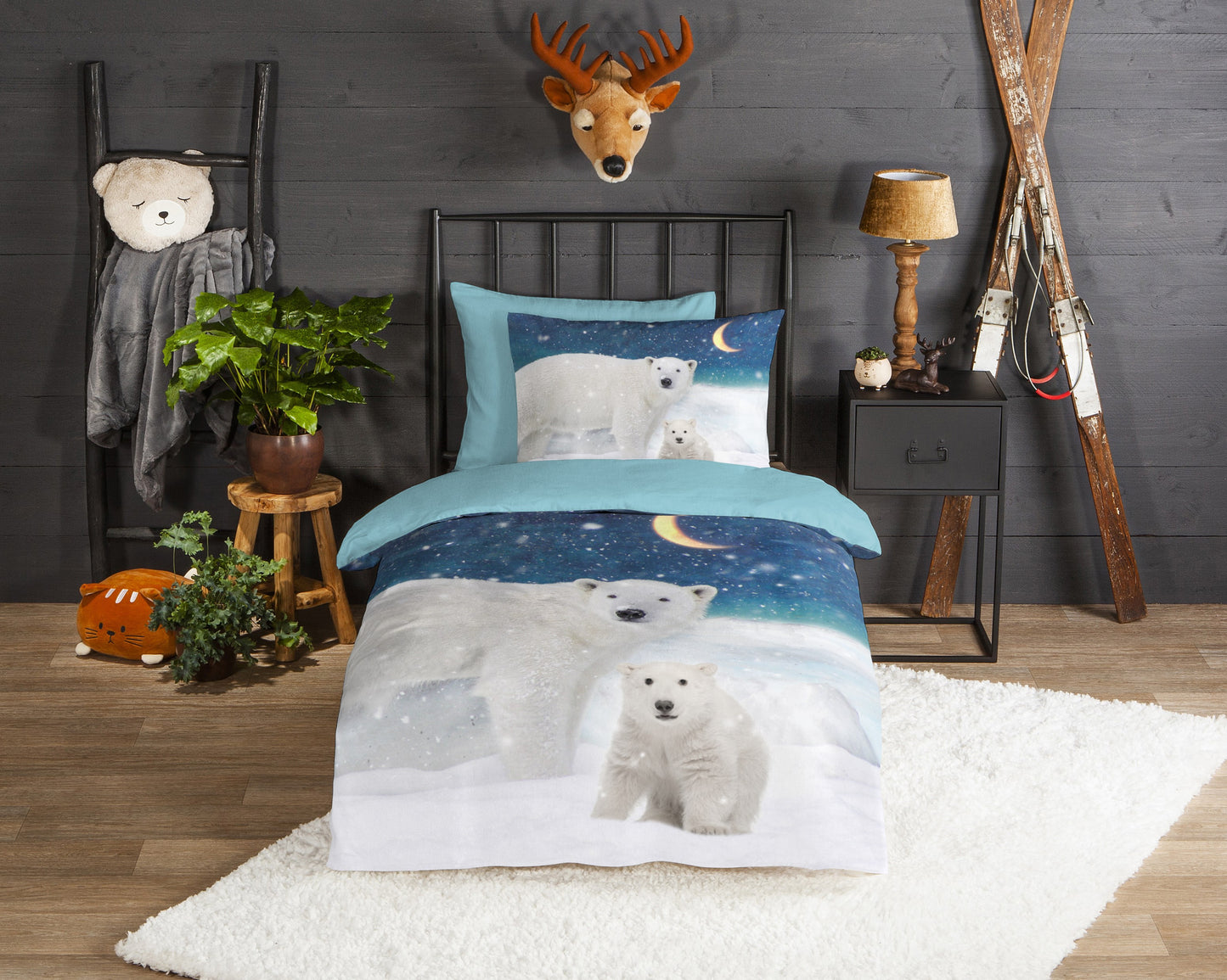 Kinderdekbedovertrek Good Morning Flanel Polar - 1 persoons 140Ã—200/220 cm