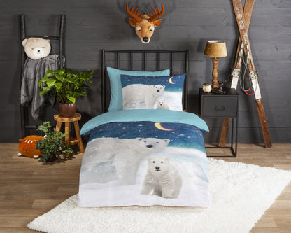 Kinderdekbedovertrek Good Morning Flanel Polar - 1 persoons 140Ã—200/220 cm