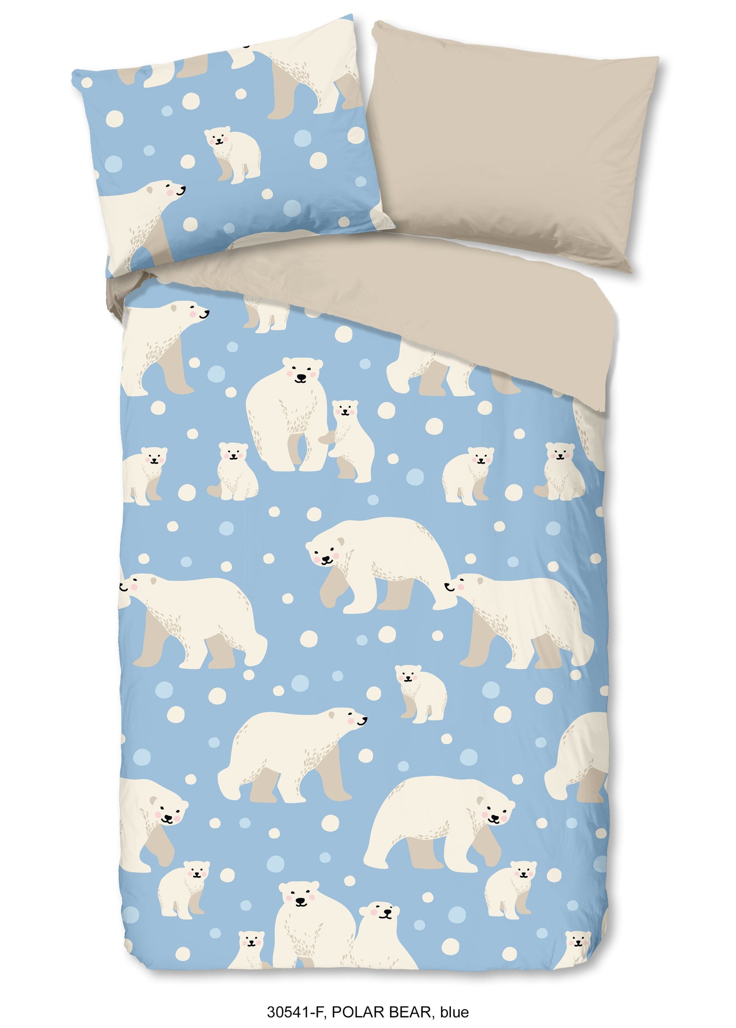 Kinderdekbedovertrek Good Morning Flanel Polar Bear