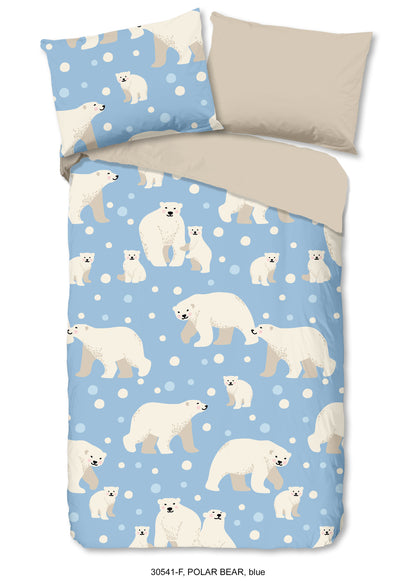 Kinderdekbedovertrek Good Morning Flanel Polar Bear