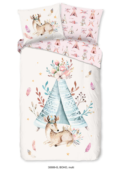 Kinderdekbedovertrek Good Morning Boho - 1 persoons 140Ã—200/220 cm