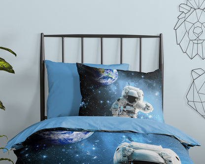 Kinderdekbedovertrek Good Morning Astronaut - 1 persoons 140Ã—200/220 cm