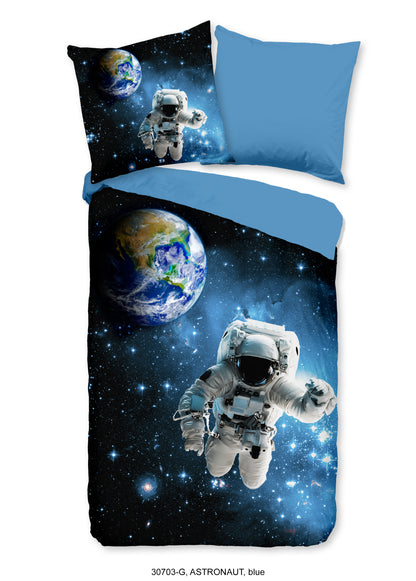 Kinderdekbedovertrek Good Morning Astronaut - Duitsland 135x200 + 1* 80x80 cm