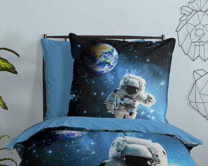 Kinderdekbedovertrek Good Morning Astronaut - Duitsland 135x200 + 1* 80x80 cm