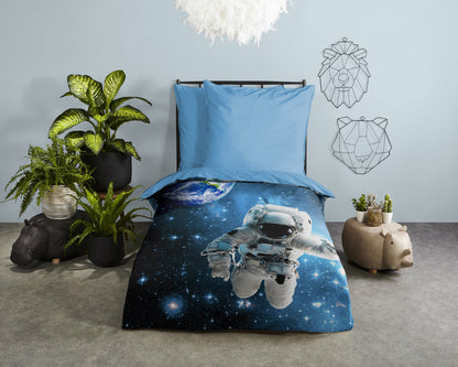 Kinderdekbedovertrek Good Morning Astronaut - Oostenrijk 140x200 + 1* 70x90 cm