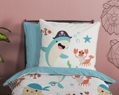 Kinderdekbedovertrek Good Morning Seaworld - Duitsland 135x200 + 1* 80x80 cm
