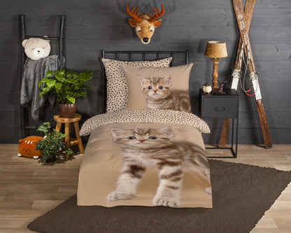 Kinderdekbedovertrek Good Morning Flanel Kitty