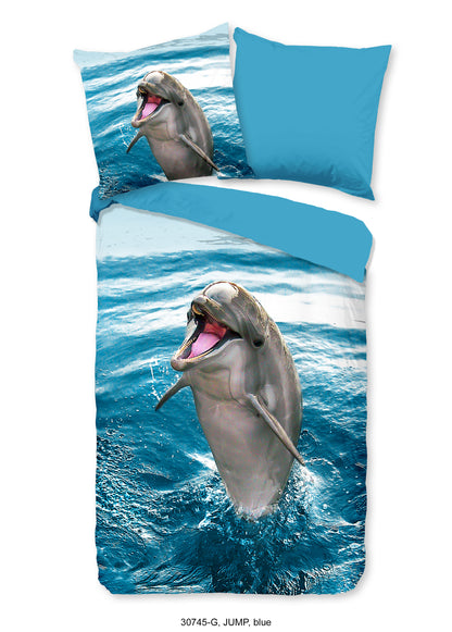 Kinderdekbedovertrek Good Morning Jump - Duitsland 135x200 + 1* 80x80 cm