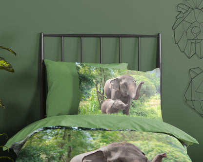 Kinderdekbedovertrek Good Morning Elephants - 1 persoons 140Ã—200/220 cm