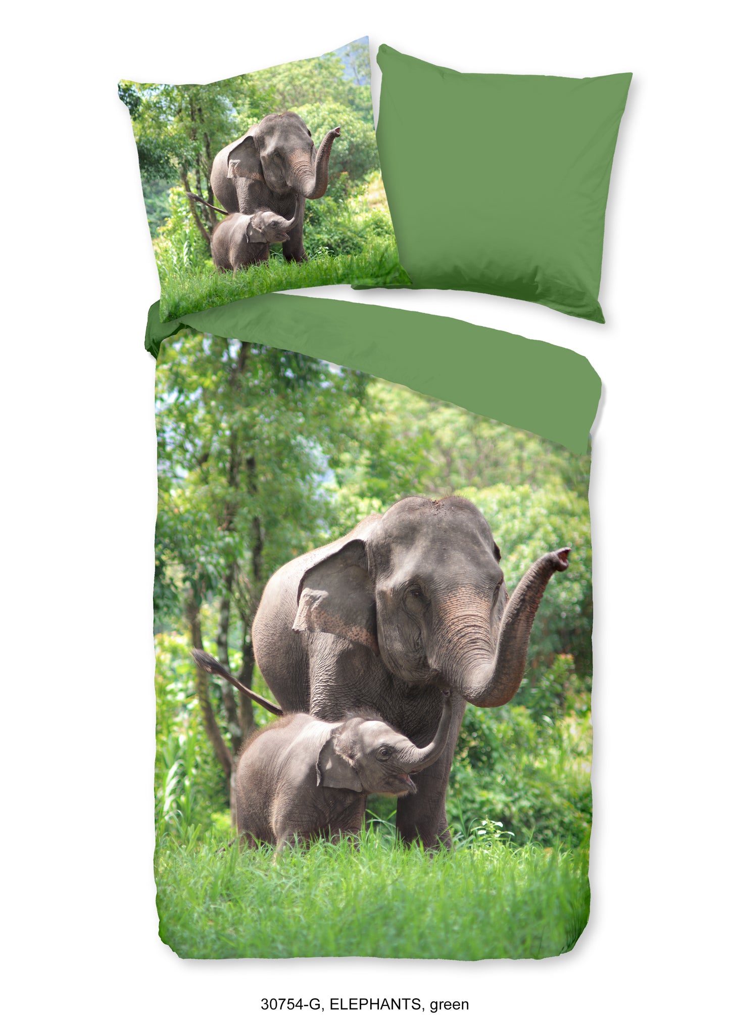Kinderdekbedovertrek Good Morning Elephants - Duitsland 135x200 + 1* 80x80 cm
