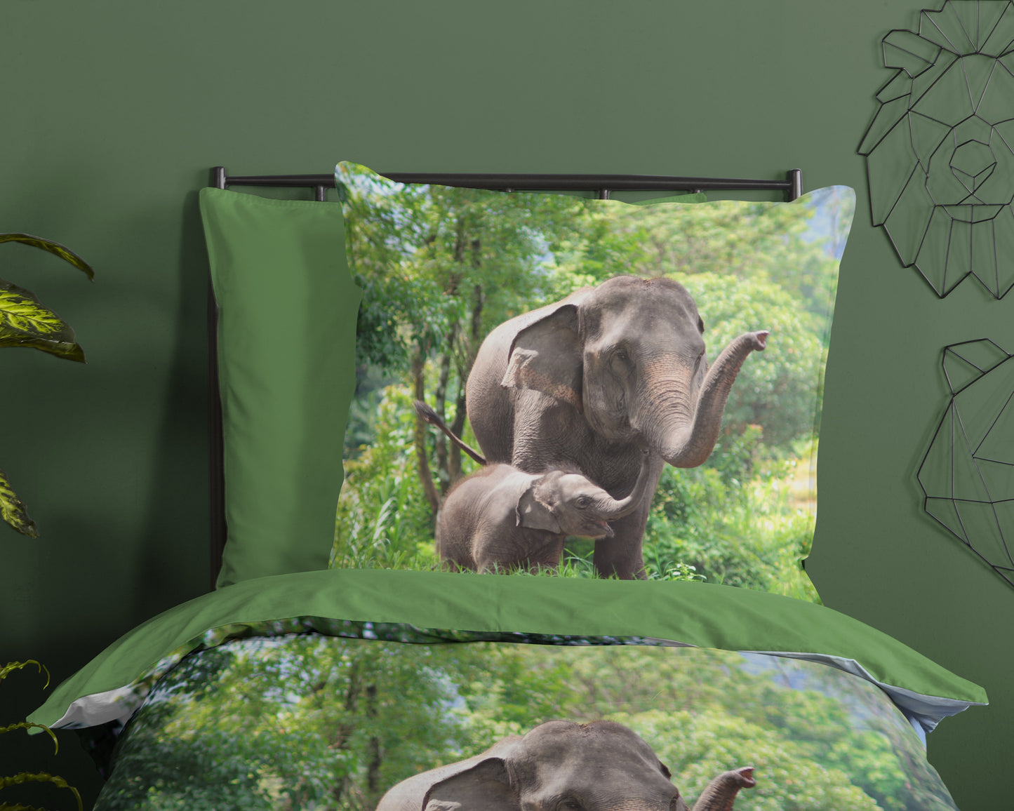 Kinderdekbedovertrek Good Morning Elephants - Duitsland 135x200 + 1* 80x80 cm