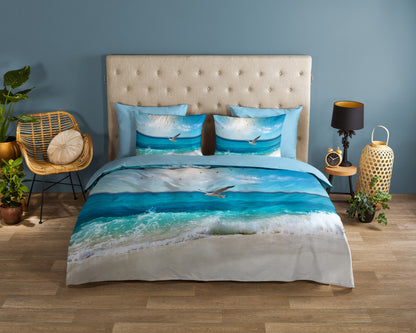Dekbedovertrek Good Morning Sealife - Lits jumeaux 240x200/220 cm