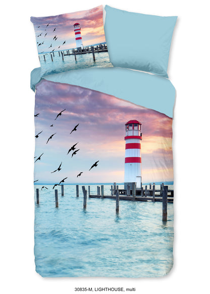 Dekbedovertrek Pure microvezel Lighthouse - 1 persoons 140Ã—200/220 cm
