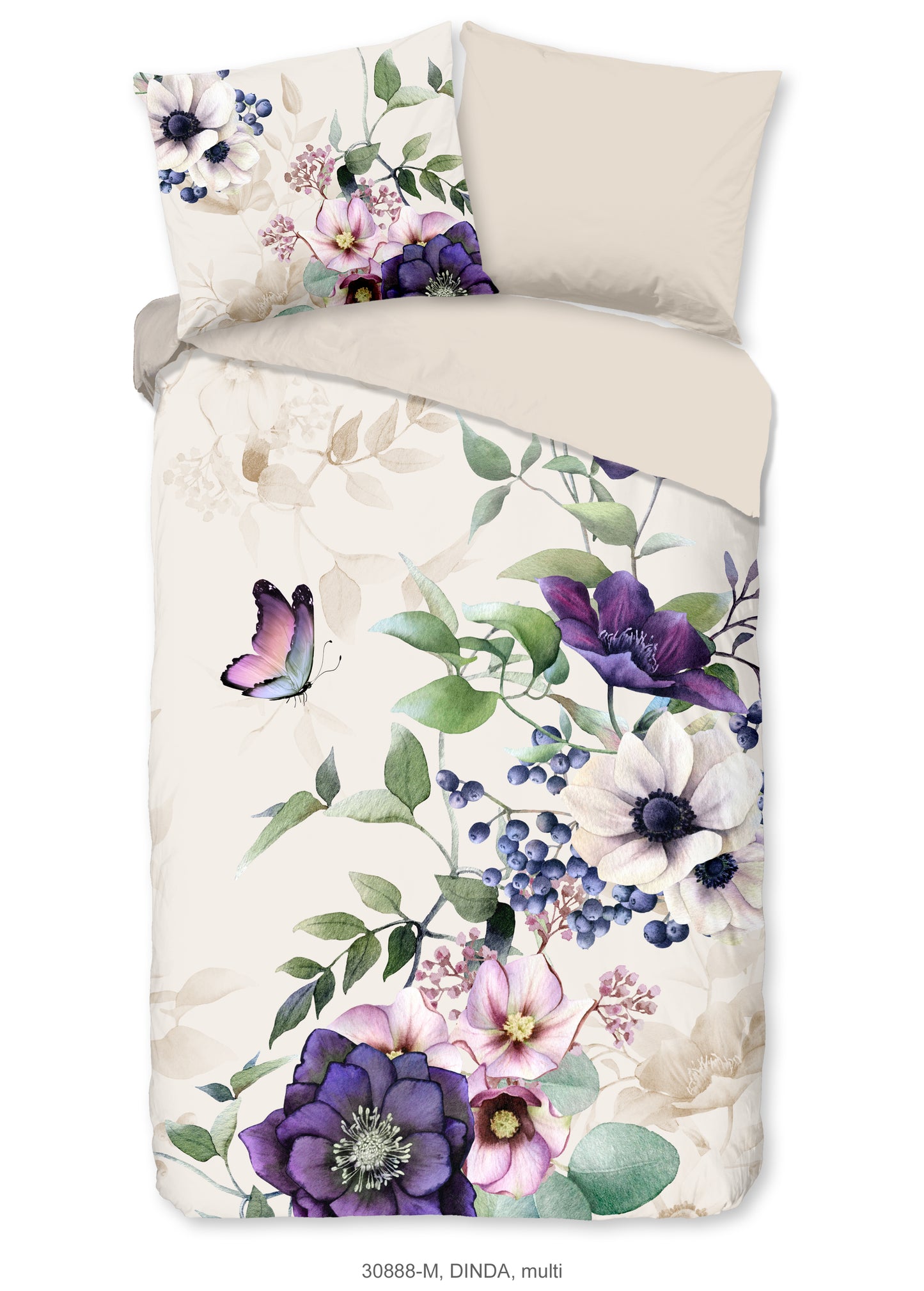Dekbedovertrek Pure microvezel Dinda - 1 persoons 140Ã—200/220 cm