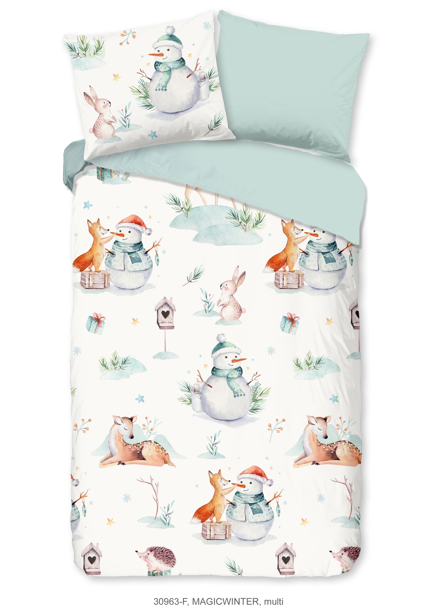 Kinderdekbedovertrek Good Morning Flanel Magicwinter - 1 persoons 140Ã—200/220 cm