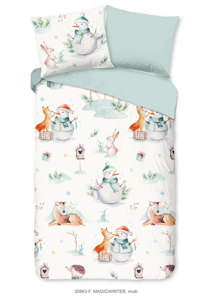 Kinderdekbedovertrek Good Morning Flanel Magicwinter - 1 persoons 140Ã—200/220 cm