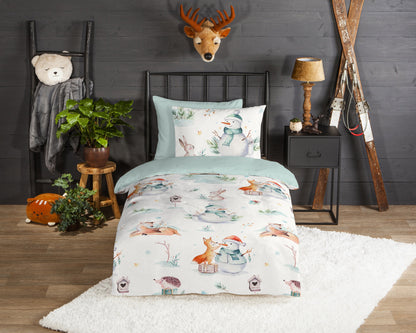 Kinderdekbedovertrek Good Morning Flanel Magicwinter - 1 persoons 140Ã—200/220 cm
