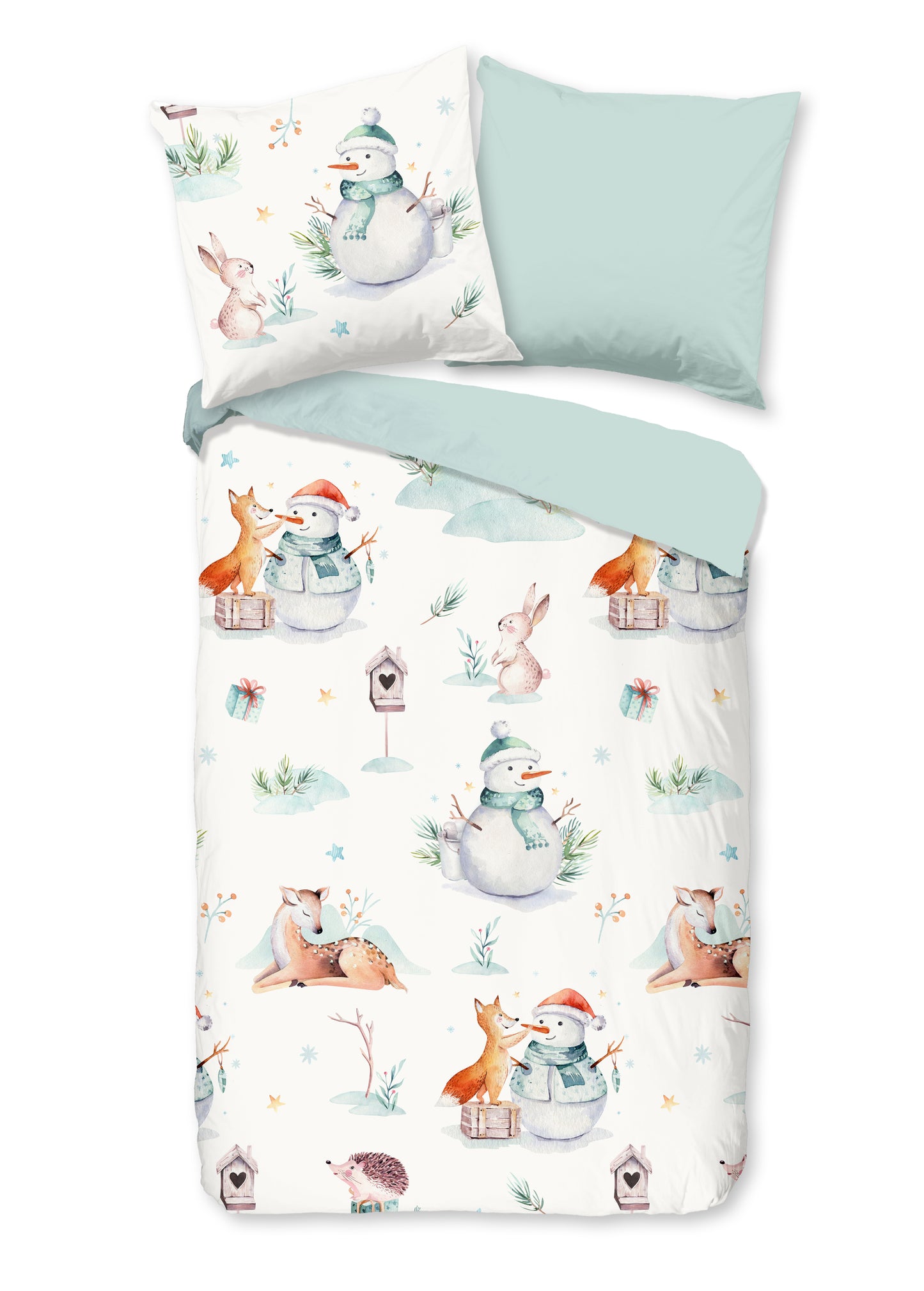 Kinderdekbedovertrek Good Morning Flanel Magicwinter - Duitsland 135x200 + 1* 80x80 cm