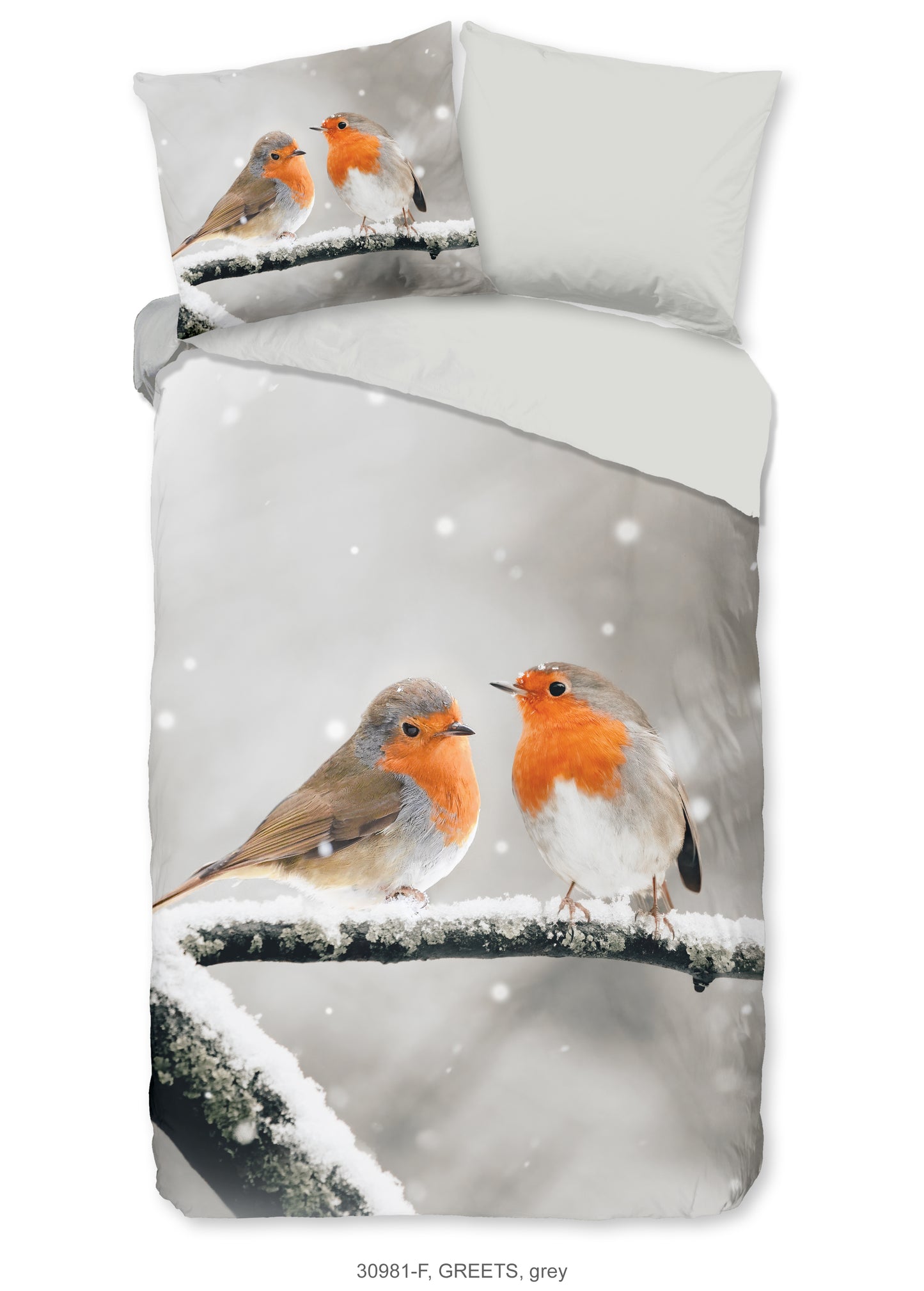 Dekbedovertrek Good Morning Flanel Greets - 1 persoons 140Ã—200/220 cm