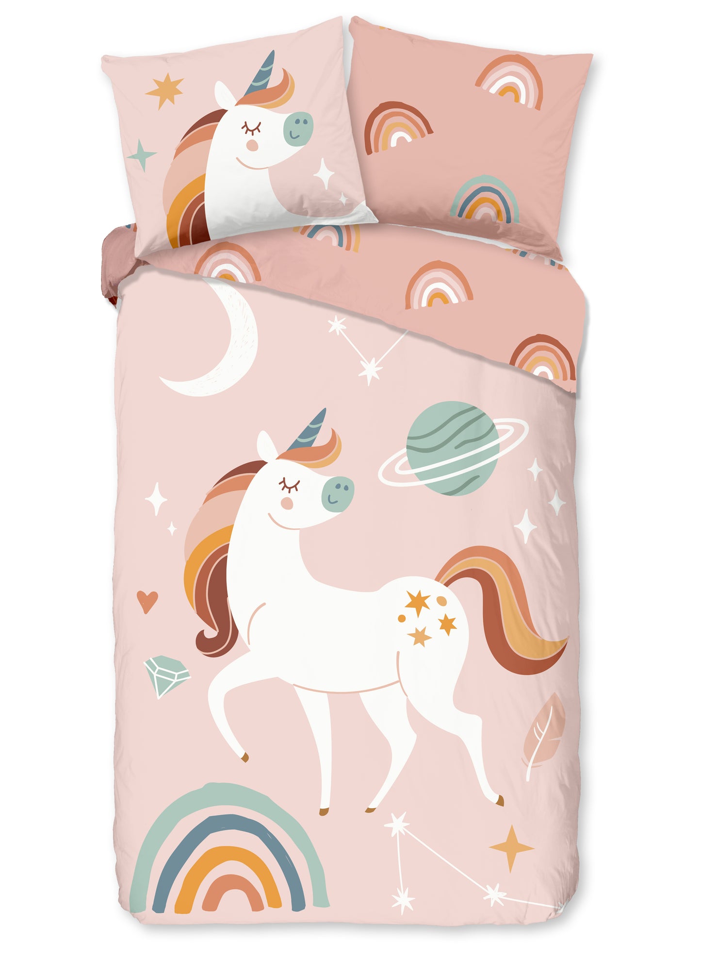 Kinderdekbedovertrek Good Morning Flanel Unidance - 1 persoons 140Ã—200/220 cm