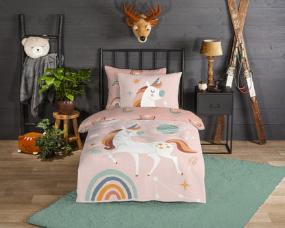 Kinderdekbedovertrek Good Morning Flanel Unidance - 1 persoons 140Ã—200/220 cm