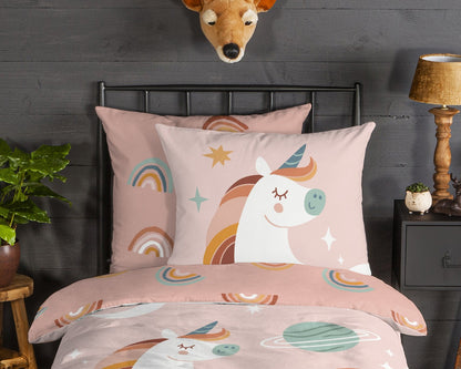 Kinderdekbedovertrek Good Morning Flanel Unidance - Duitsland 135x200 + 1* 80x80 cm