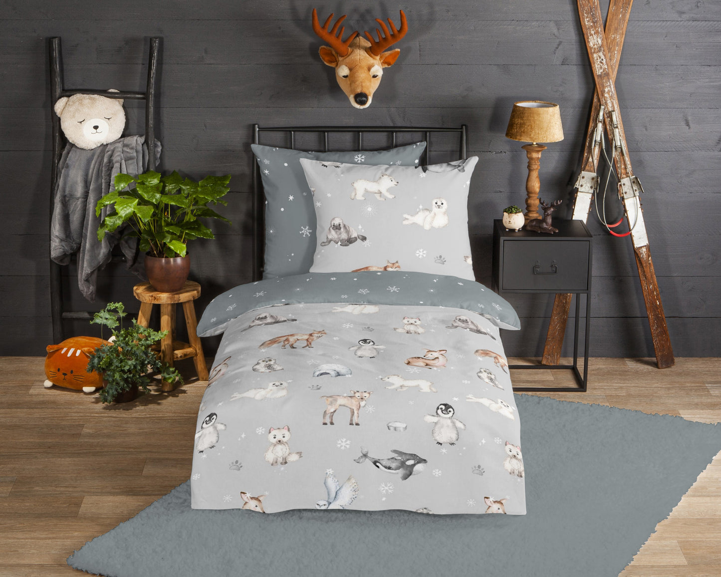 Kinderdekbedovertrek Good Morning Flanel Cira - Duitsland 135x200 + 1* 80x80 cm