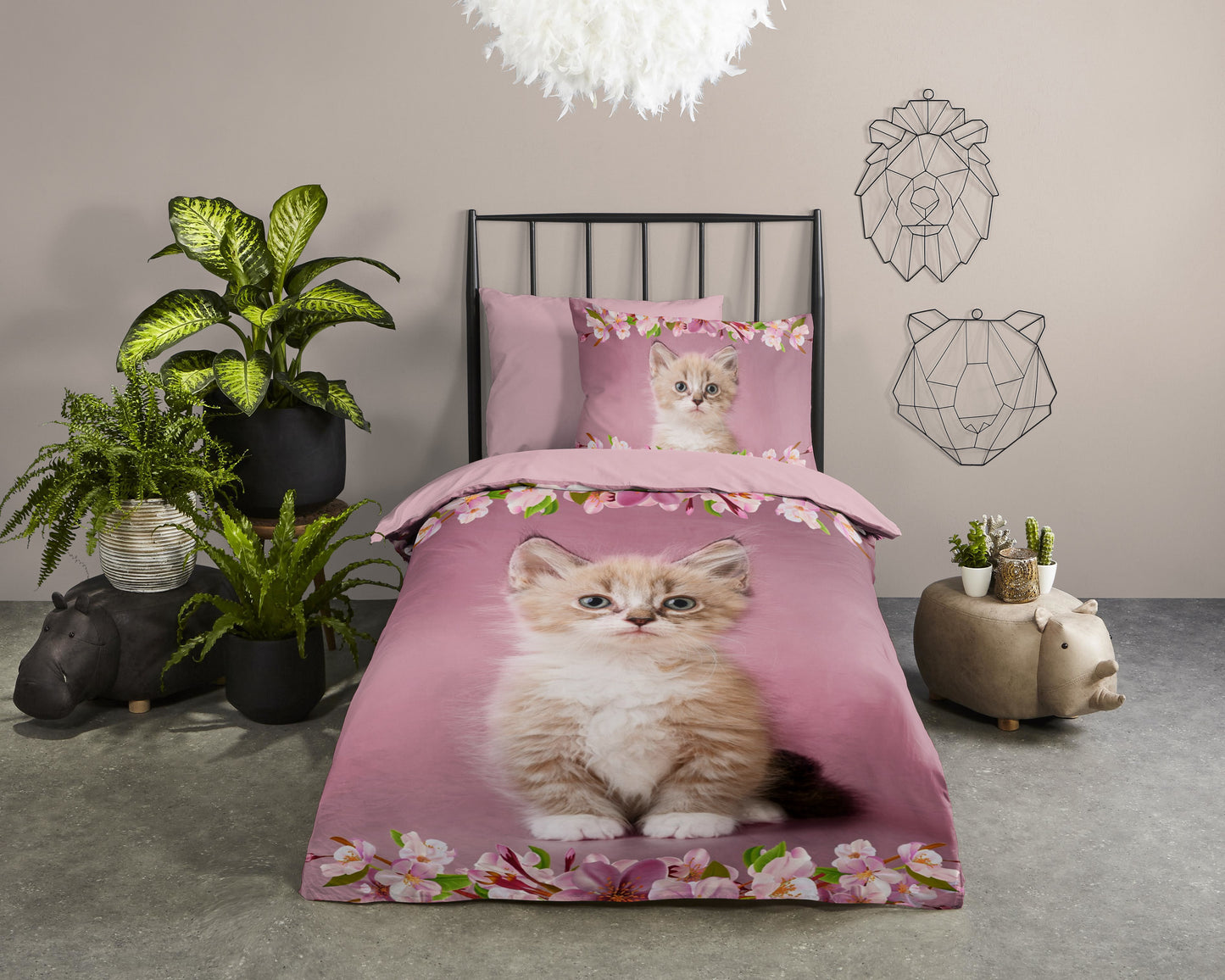 Kinderdekbedovertrek Good Morning Look - 1 persoons 140Ã—200/220 cm