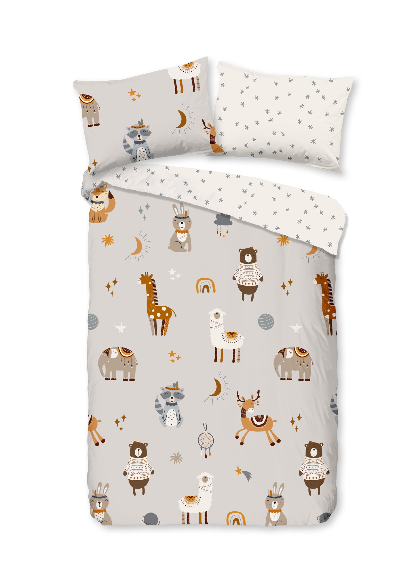 Kinderdekbedovertrek Good Morning Woody - Ledikant/ baby 100x135 cm