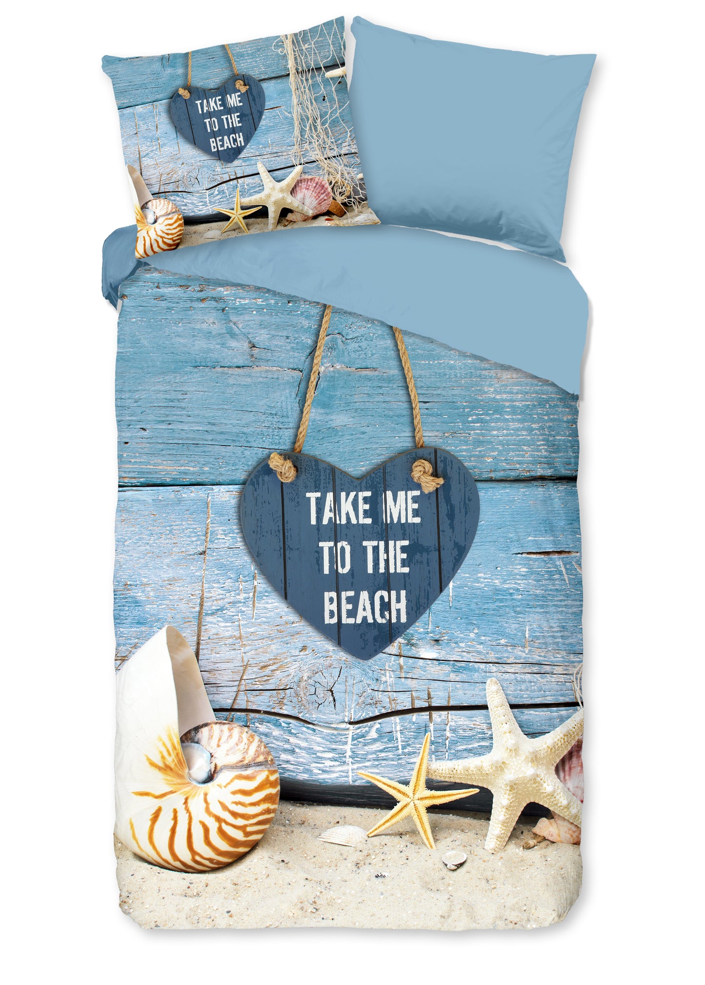 Dekbedovertrek Pure microvezel Beach - 1 persoons 140Ã—200/220 cm