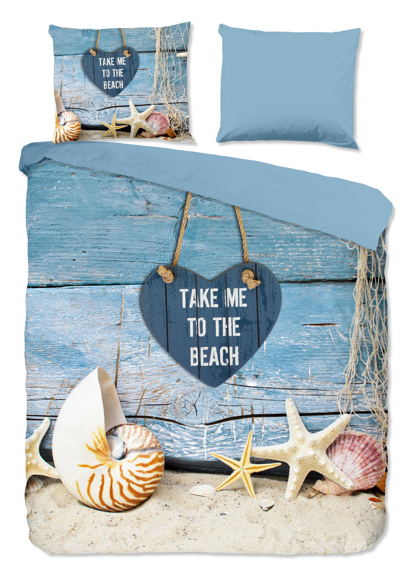 Dekbedovertrek Pure microvezel Beach - Lits jumeaux 240x200/220 cm