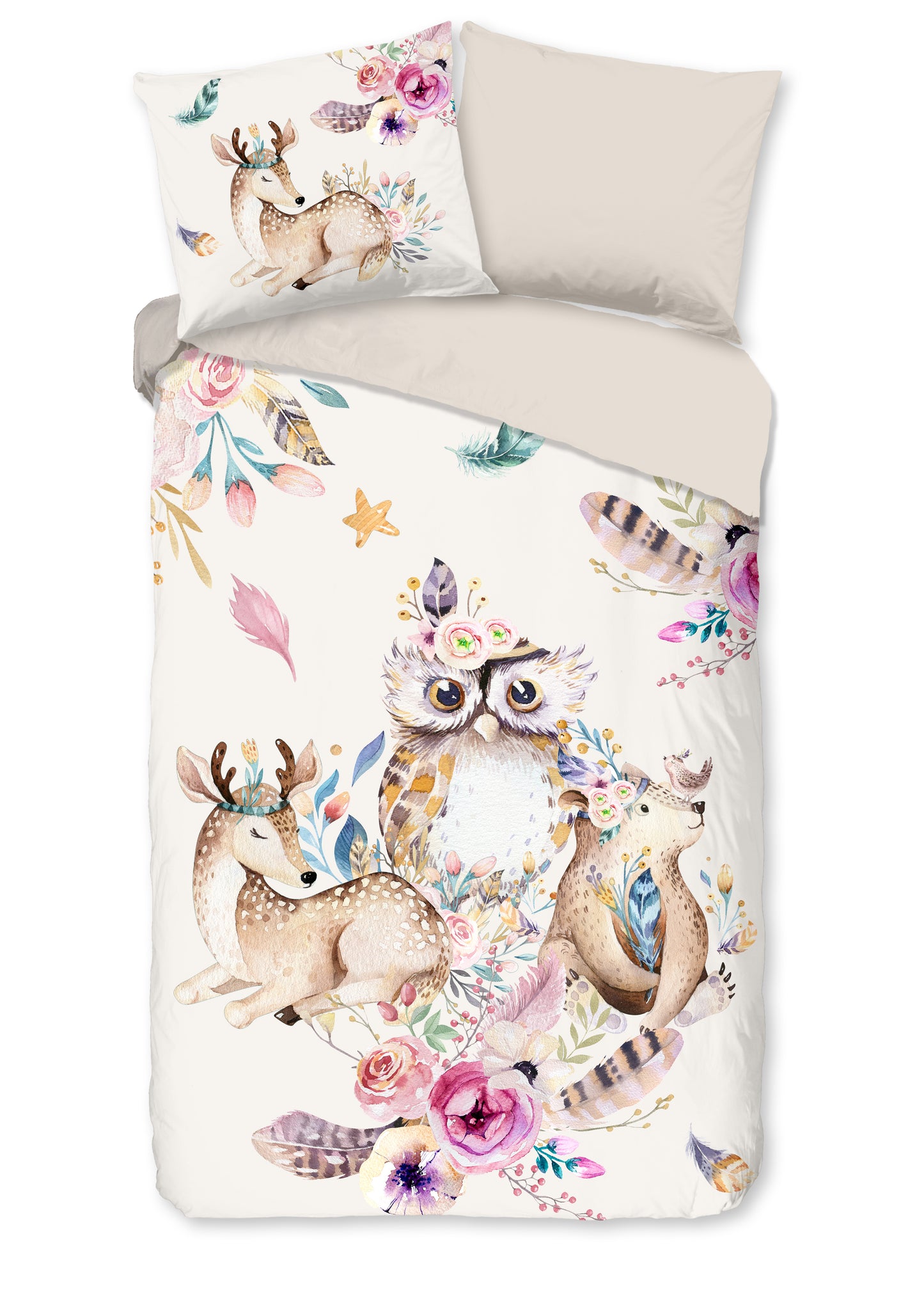 Kinderdekbedovertrek Pure microvezel Meandra - 1 persoons 140Ã—200/220 cm