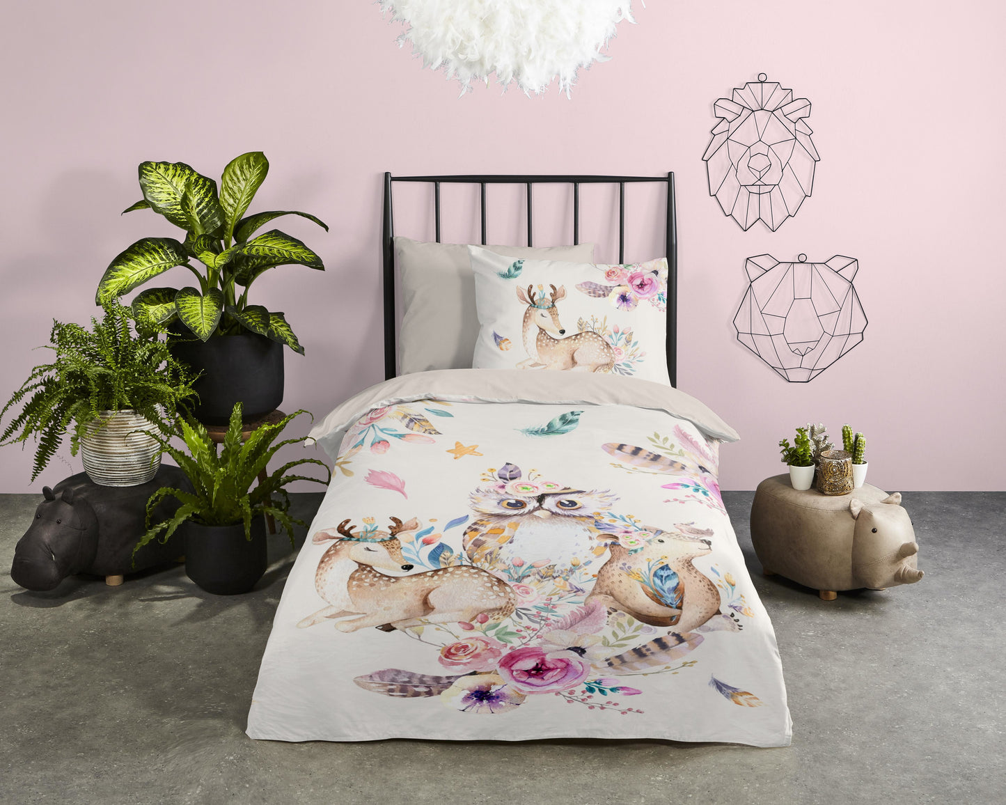 Kinderdekbedovertrek Pure microvezel Meandra - 1 persoons 140Ã—200/220 cm