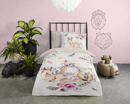 Kinderdekbedovertrek Pure microvezel Meandra - 1 persoons 140Ã—200/220 cm