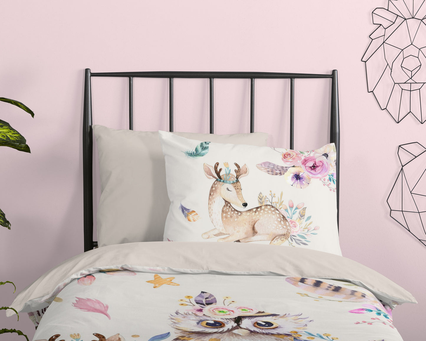 Kinderdekbedovertrek Pure microvezel Meandra - 1 persoons 140Ã—200/220 cm