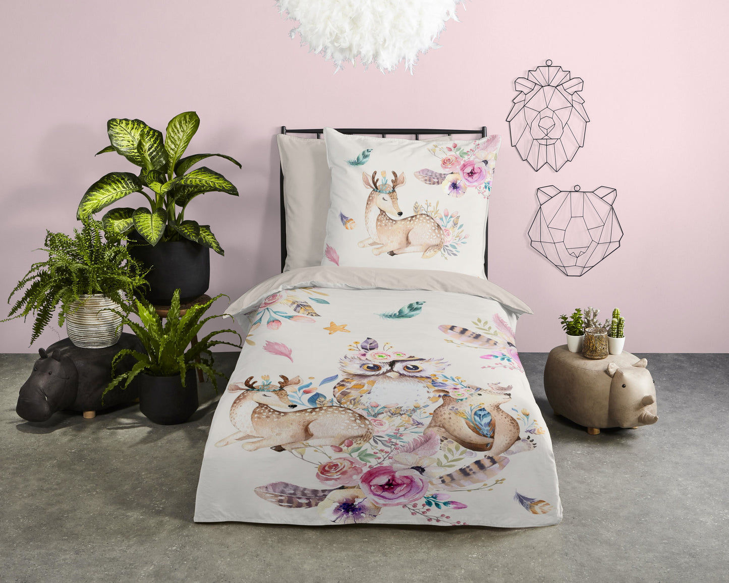 Kinderdekbedovertrek Pure microvezel Meandra - Duitsland 135x200 + 1* 80x80 cm