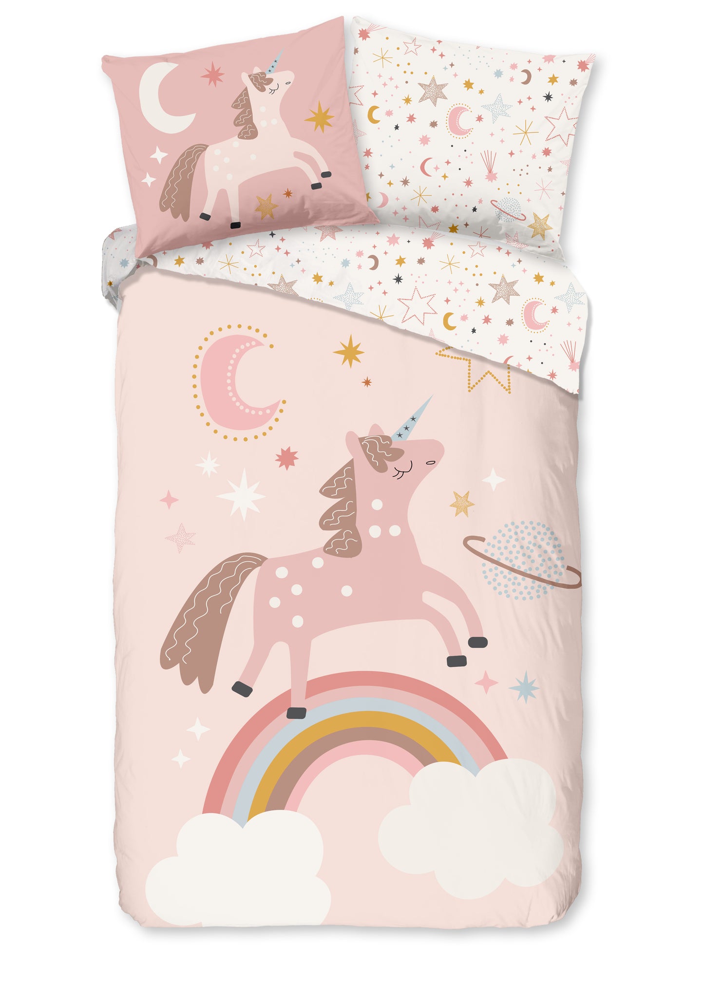 Kinderdekbedovertrek Pure microvezel Deina - 1 persoons 140Ã—200/220 cm